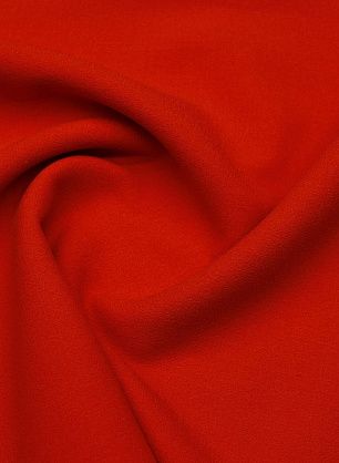 Костюмная креп двухслойная (о) алая - в интернет-магазине тканей Тессутидея арт. 05-4760