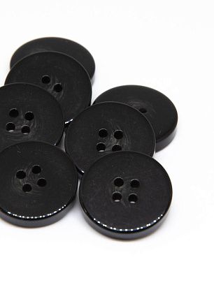 Пуговица пластик 4 прокола d-22мм черная - в интернет-магазине тканей Тессутидея арт. F-4712