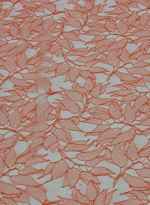 Кружево (о) ярко-оранжевое ш-90см Solstiss - в интернет-магазине тканей Тессутидея арт. 03-3831