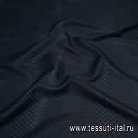 Костюмная (о) сине-черная клетка и полоска ш-170см Versace - итальянские ткани Тессутидея арт. 05-2072