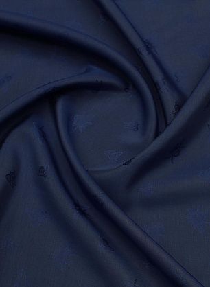 Плательная вискоза (о) насекомые на синем - в интернет-магазине тканей Тессутидея арт. 04-1711