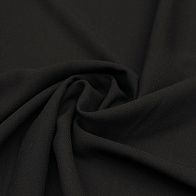 Костюмная креп двухслойная (о) черная - итальянские ткани Тессутидея арт. 05-4569