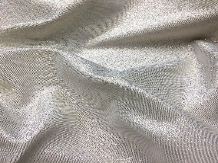 Жаккард с люрексом (н) бело-серебрянный - итальянские ткани Тессутидея арт. 03-4868