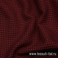 Плательная (н) черно-красная гусиная лапка - итальянские ткани Тессутидея арт. 03-5081