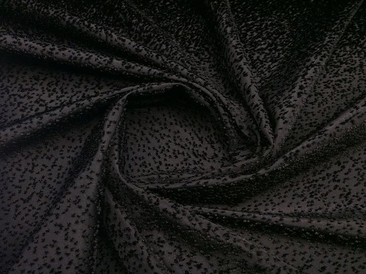 Бархат деворе купон (1,4м) (о) черный - итальянские ткани Тессутидея арт. 03-4707