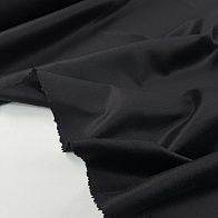 Пальтовая кашемир двухслойная (о) черная - итальянские ткани Тессутидея арт. 09-2188