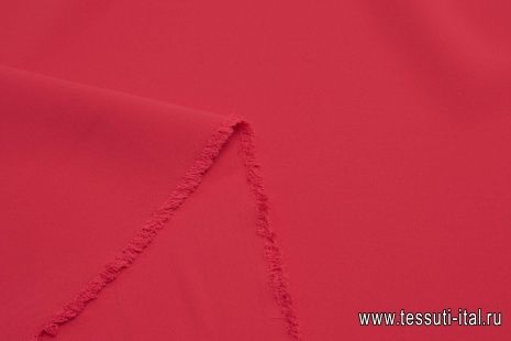 Шелк кади (о) красно-коралловый - итальянские ткани Тессутидея арт. 10-2137