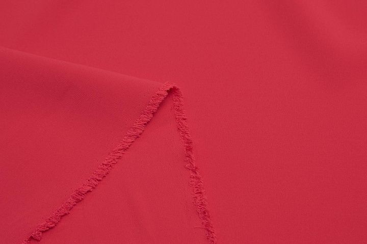 Шелк кади (о) красно-коралловый - итальянские ткани Тессутидея арт. 10-2137