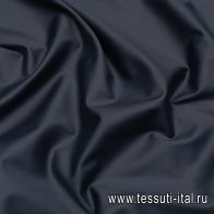 Хлопок костюмный стрейч (230 гр/м) (о) темно-синий - итальянские ткани Тессутидея арт. 01-7070