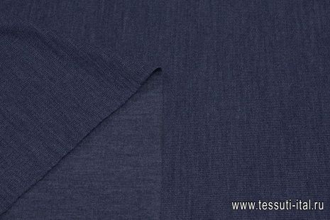 Трикотаж (о) темно-синий меланж - итальянские ткани Тессутидея арт. 13-1523