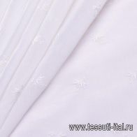 Плательная (н) белая вышивка на белом - итальянские ткани Тессутидея арт. 03-6002
