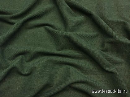 Трикотаж пике (о) темно-зеленый - итальянские ткани Тессутидея арт. 12-0611