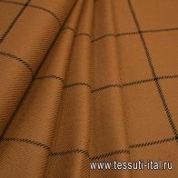 Костюмная (н) коричнево-черная крупная клетка - итальянские ткани Тессутидея арт. 05-3673