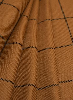 Костюмная (н) коричнево-черная крупная клетка - в интернет-магазине тканей Тессутидея арт. 05-3673