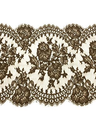 Кружево (о) серо-коричневое ш-30см Solstiss - в интернет-магазине тканей Тессутидея арт. 03-5039