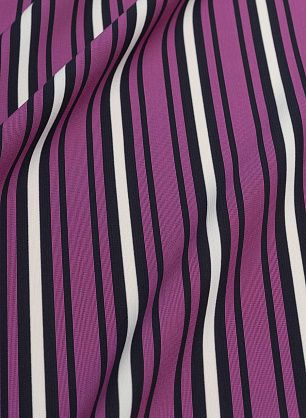 Джерси (н) черно-бело-фиолетовая полоска - в интернет-магазине тканей Тессутидея арт. 14-1709