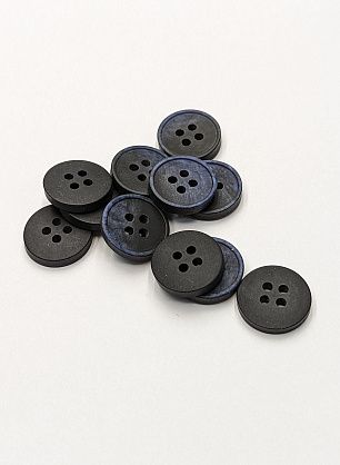 Пуговица костюмная пластик 4 прокола d-15мм темно-синяя - в интернет-магазине тканей Тессутидея арт. F-6093