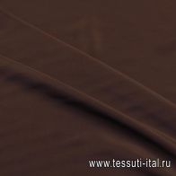 Крепдешин (о) темно-коричневый - итальянские ткани Тессутидея арт. 10-4647