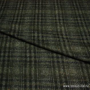 Костюмная шанель (н) черно-серо-зеленая ш-160см - итальянские ткани Тессутидея арт. 05-2095