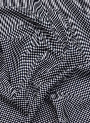 Костюмная (н) сине-белая стилизованная клетка - в интернет-магазине тканей Тессутидея арт. 05-4416