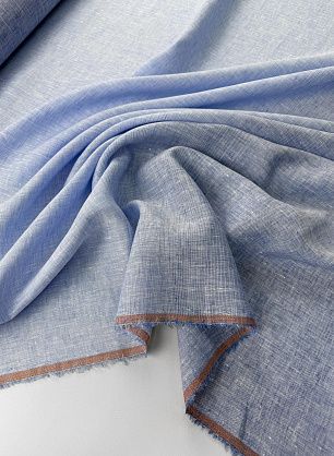 Лен сорочечный купон (1,1м) (о) сине-голубой меланж - в интернет-магазине тканей Тессутидея арт. 16-1122