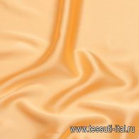Шелк атлас стрейч (о) абрикосовый - итальянские ткани Тессутидея арт. 10-2669