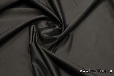 Хлопок с полиамидом для тренча (о) черный - итальянские ткани Тессутидея арт. 01-7269