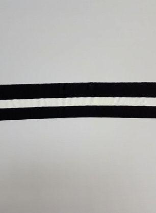 Подвяз черно-белый  8-10*48см - в интернет-магазине тканей Тессутидея арт. F-4368