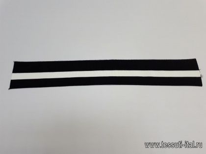 Подвяз черно-белый  8-10*48см - итальянские ткани Тессутидея арт. F-4368