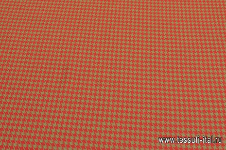 Костюмная (н) красно-горчичная гусиная лапка - итальянские ткани Тессутидея арт. 05-4359