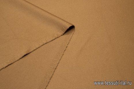 Пальтовая велюр (о) светло-коричневая - итальянские ткани Тессутидея арт. 09-1575