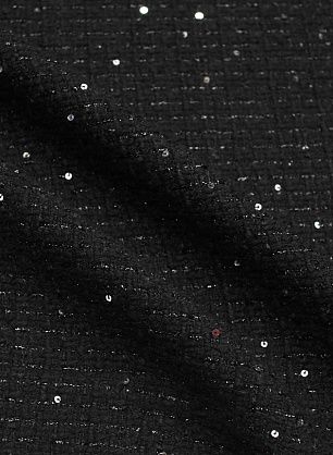 Шанель с люрексом и пайетками (о) черная - в интернет-магазине тканей Тессутидея арт. 05-5045