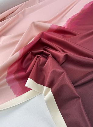 Плательная продублированная купон (2,15м) (н) красно-розово-бордовое деграде - в интернет-магазине тканей Тессутидея арт. 10-4809