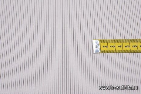 Сорочечная (н) бело-коричневая полоска - итальянские ткани Тессутидея арт. 01-5991