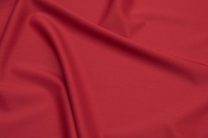 Костюмная стрейч (о) темно-красная - итальянские ткани Тессутидея арт. 05-4064