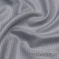 Сорочечная твил (н) черно-белый геометрический принт  - итальянские ткани Тессутидея арт. 01-6317