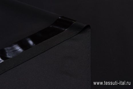 Трикотаж с водоотталкивающим покрытием (о) черный в стиле Burberry - итальянские ткани Тессутидея арт. 13-1456