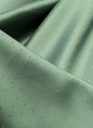 Подкладочная жаккардовая (о) серо-зеленая в мелкий горох - в интернет-магазине тканей Тессутидея арт. 07-1133