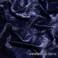Бархат (о) темно-синий - итальянские ткани Тессутидея арт. 10-1424