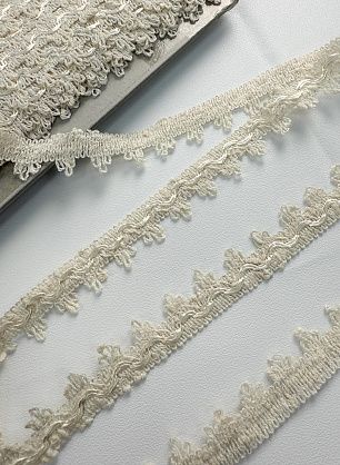 Тесьма шанель ш.2,5см (о) молочная - в интернет-магазине тканей Тессутидея арт. 03-1308