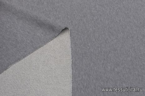 Футер хлопок 3-х нитка (550 гр/м) (о) серый - итальянские ткани Тессутидея арт. 12-1119