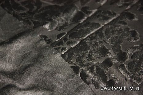 Трикотаж вискоза деворе (о) черный ш-150см - итальянские ткани Тессутидея арт. 14-1407