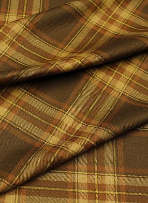 Костюмная (н) бежево-коричневая клетка - в интернет-магазине тканей Тессутидея арт. 05-4537