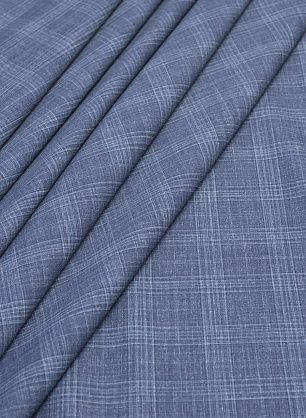 Костюмная клетка (н) сине-голубая - в интернет-магазине тканей Тессутидея арт. 05-3377