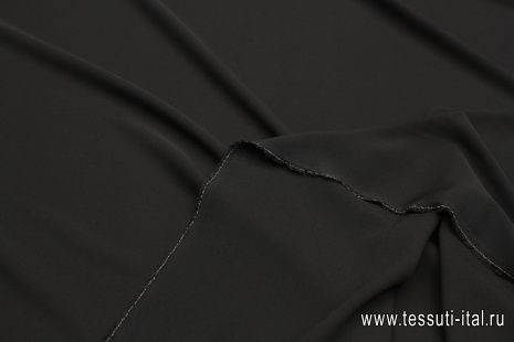 Крепдешин (о) черный - итальянские ткани Тессутидея арт. 10-3371