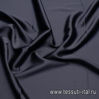 Шелк атлас стрейч (о) темно-синий - итальянские ткани Тессутидея арт. 10-3323