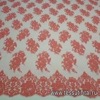 Кружевное полотно (н) розовое  - итальянские ткани Тессутидея арт. 03-5385