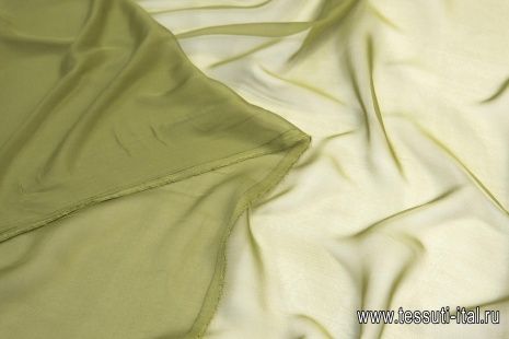Шифон (о) оливковый - итальянские ткани Тессутидея арт. 10-1166