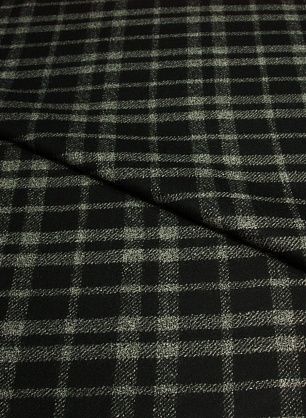 Костюмная клетка (н) черно-серая меланж ш-150см - в интернет-магазине тканей Тессутидея арт. 05-2121