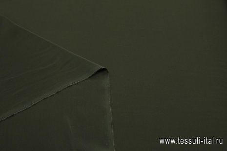 Крепдешин (о) хаки в стиле Ferragamo - итальянские ткани Тессутидея арт. 10-2007